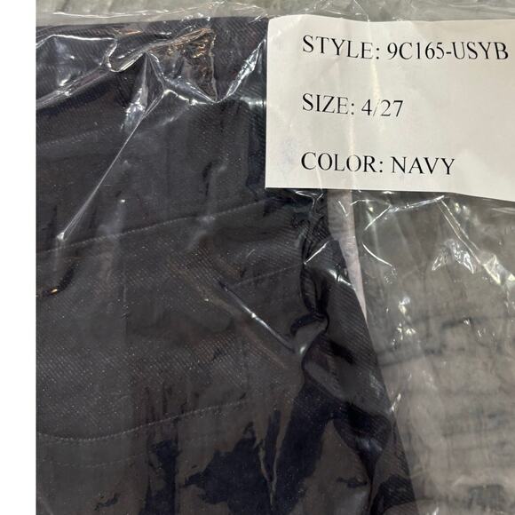 tractr Pull On Pants Shimmer Coated Navy Size 4/27 - Picture 5 of 6